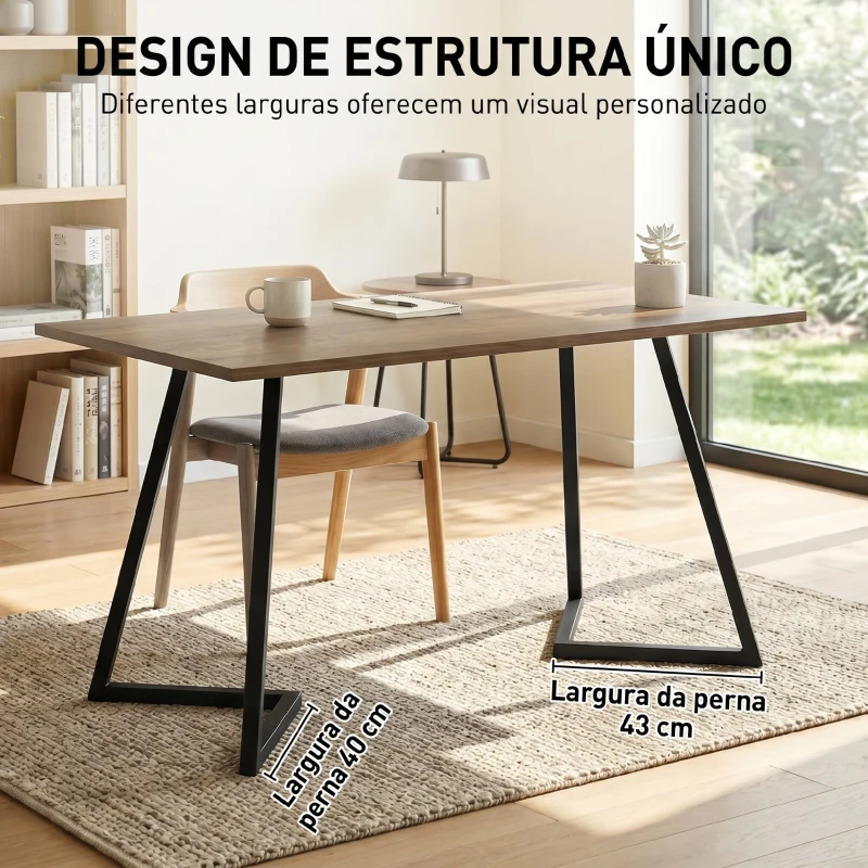 HOMCOM Conjunto de 4 Pernas de Mesa Quadradas Industriais para Móveis com Pés Ajustáveis 43x3x72 cm Preto