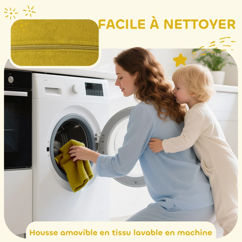 AIYAPLAY Parcours motricité bébé module motricité bébé 7 pièces avec housse lavable 107 x 107 x 30 cm multicolore