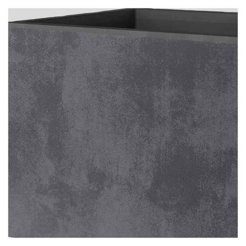DEROMA Jardiniere Muret Millennium R - 99 x h39 cm - Anthracite - A réserve d'eau - Roulettes