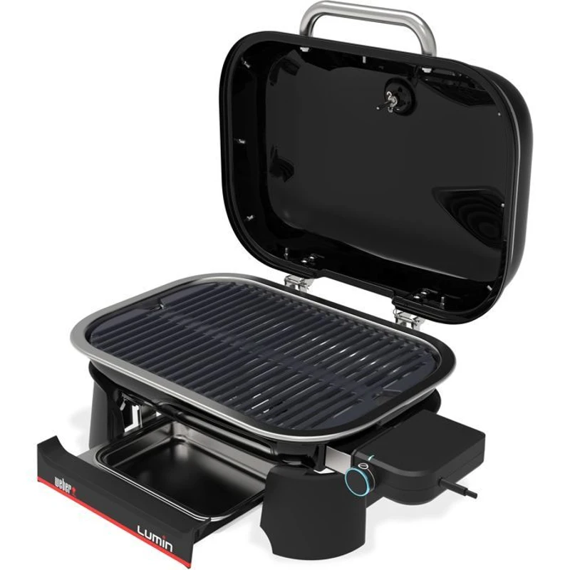 Barbecue a électrique - Weber - Lumin Compact - 2,2kW - Acier émaillé - Espace de cuisson 28 x 43 cm - Noir