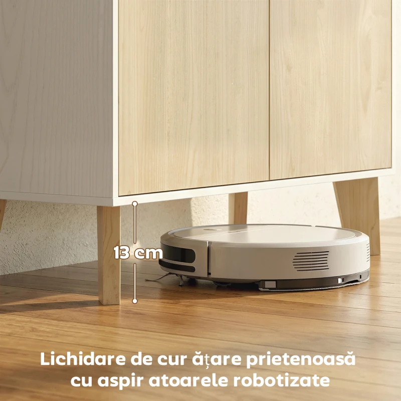 HOMCOM Servantă de Bucătărie, Mobilier de Bucătărie cu 6 Compartimente cu Uși Soft Close pentru Living, Sufragerie, Alb și Lemn