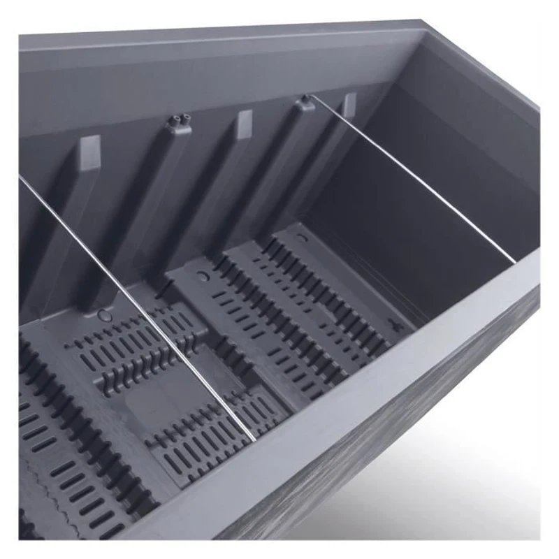 DEROMA Jardiniere Muret Millennium R - 99 x h39 cm - Anthracite - A réserve d'eau - Roulettes