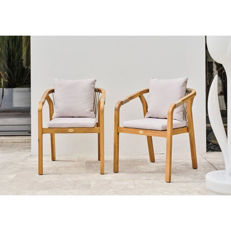 Lot de 2 fauteuils de jardin - DCB GARDEN - Serena-FT