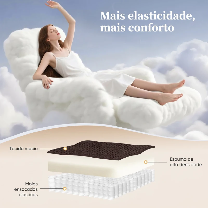HOMCOM Poltrona Relax Reclinável Elétrica Elevatória com Porta USB Controlo Remoto Assento Largo Apoio para os Pés Castanho