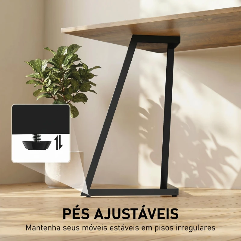 HOMCOM Conjunto de 4 Pernas de Mesa Quadradas Industriais para Móveis com Pés Ajustáveis 43x3x72 cm Preto