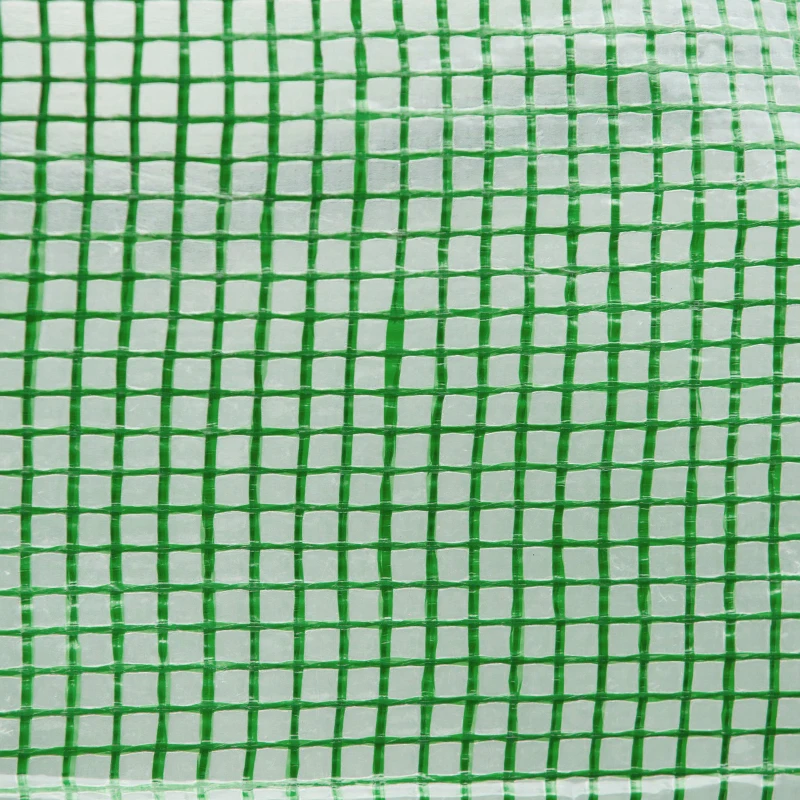 Outsunny Tunnel garden greenhouse 9 m² 4 windows, roll-up zippered door galvanized steel frame, PE cover 300 x 300 x 200 cm green