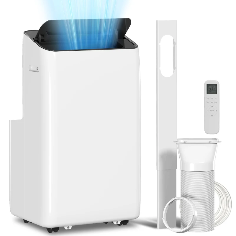 HOMCOM Aparato de aire portátil 12.000 BTU con tecnología Inverter, aire acondicionado 6 en 1 con oscilación automática 60°, temporizador de 24 horas, mando a distancia