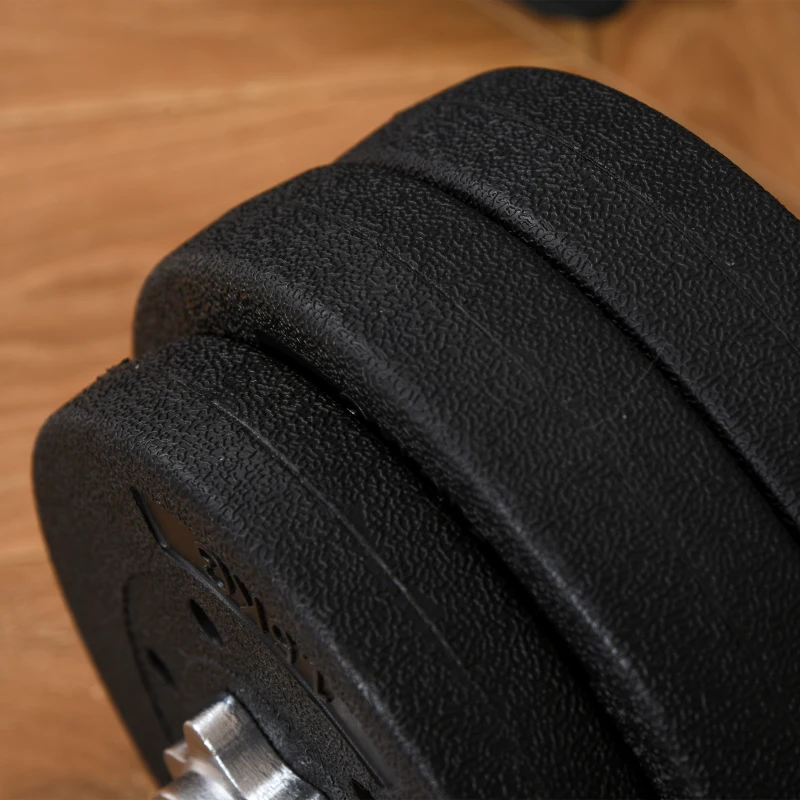 HOMCOM Conjunto de Mancuernas Ajustables de 30kg Juego de Pesas con Discos de 2,5/1,5 kg y Barras de Conexión de 2 kg Kit de Entrenamiento para Gimnasio en Casa