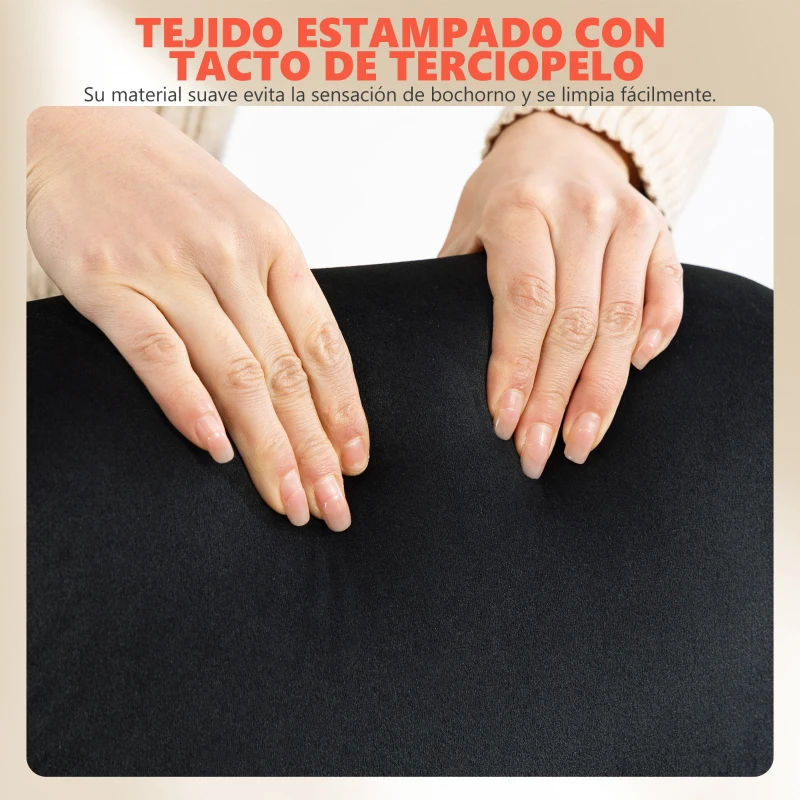 HOMCOM Silla de escritorio Ergonómica con Respaldo Alto Reposabrazos Abatibles Asiento con Muelles Altura Ajustable Negro