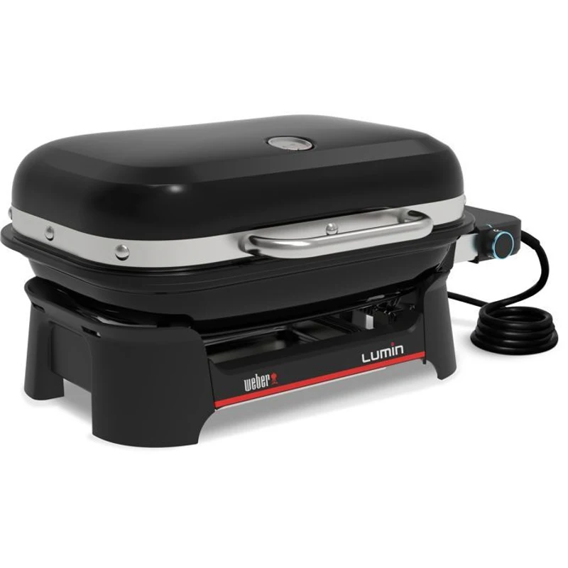 Barbecue a électrique - Weber - Lumin Compact - 2,2kW - Acier émaillé - Espace de cuisson 28 x 43 cm - Noir