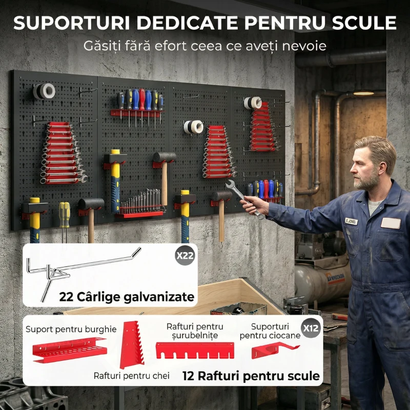 HOMCOM panou metalic de perete