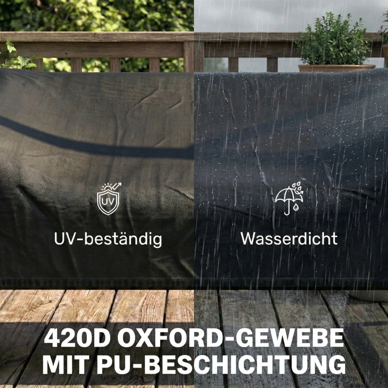 Outsunny Husă pentru leagăn de grădină 3 locuri, husă de protecție impermeabilă, rezistentă la vânt și la UV, țesătură Oxford 420D