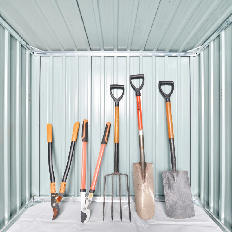 Outsunny Magazie Otel 147×86×134 cm – Cu Usi Duble si Sistem Blocare(m-15)