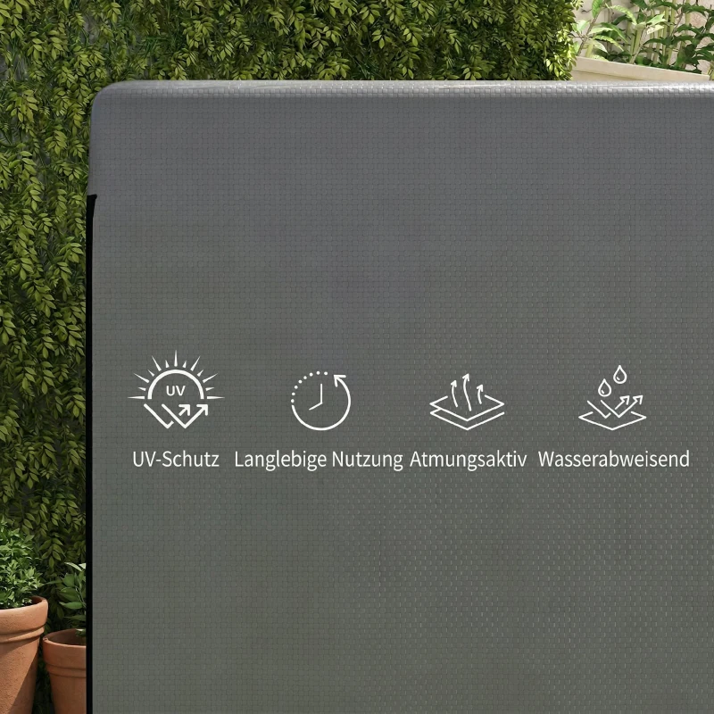 Outsunny Husă pentru mobilier de grădină, husă de protecție pentru mobilier outdoor, 215 cm x 155 cm x 150 cm, Gri închis