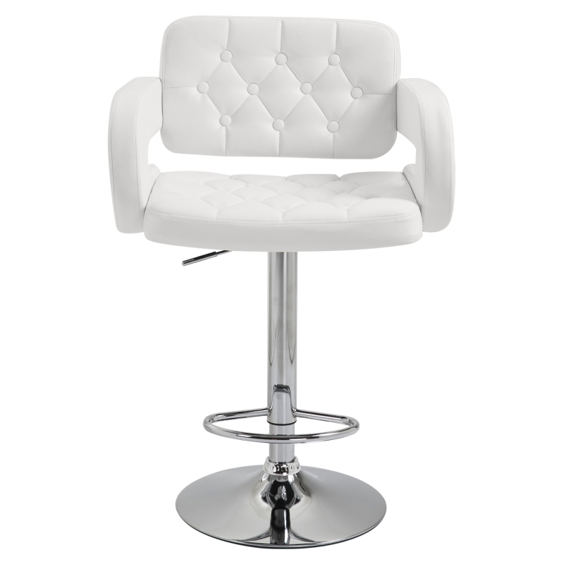 Lot de 2 tabourets de bar réglable en hauteur chaise de bar-rotatif à 360 dégrées-noir