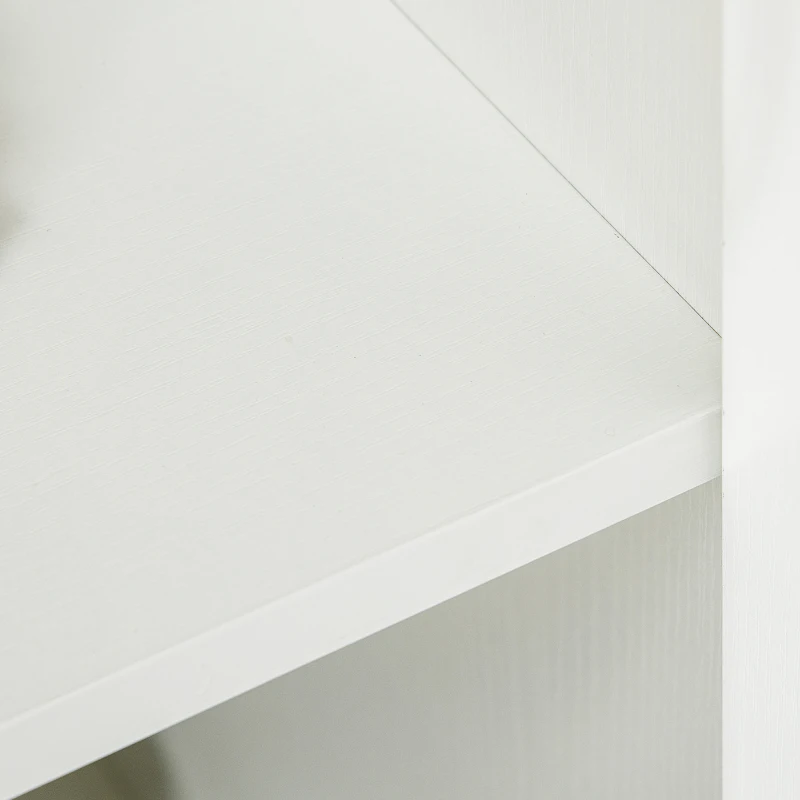 Vinsetto Armoire de bureau à 2 niveaux, meuble de rangement bureau avec 2 portes, serrures et clés, 80x40x80cm, blanc