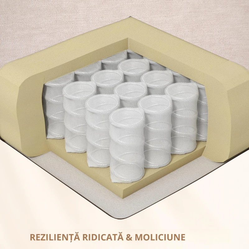 HOMCOM Fotoliu Reclinabil 145° cu Masaj și Încălzire cu 5 Programe și 8 Puncte Vibrante, Buzunare de Depozitare, Bej