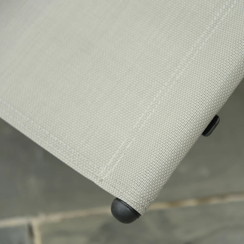 Outsunny Poltrona a Dondolo da Giardino con Poggiatesta e Tasca Laterale, 150x62x88 cm, Nero e Grigio