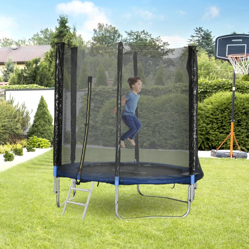 SPORTNOW Trampoline d'extérieur avec filet de sécurité Ø180 cm pour enfants et adultes