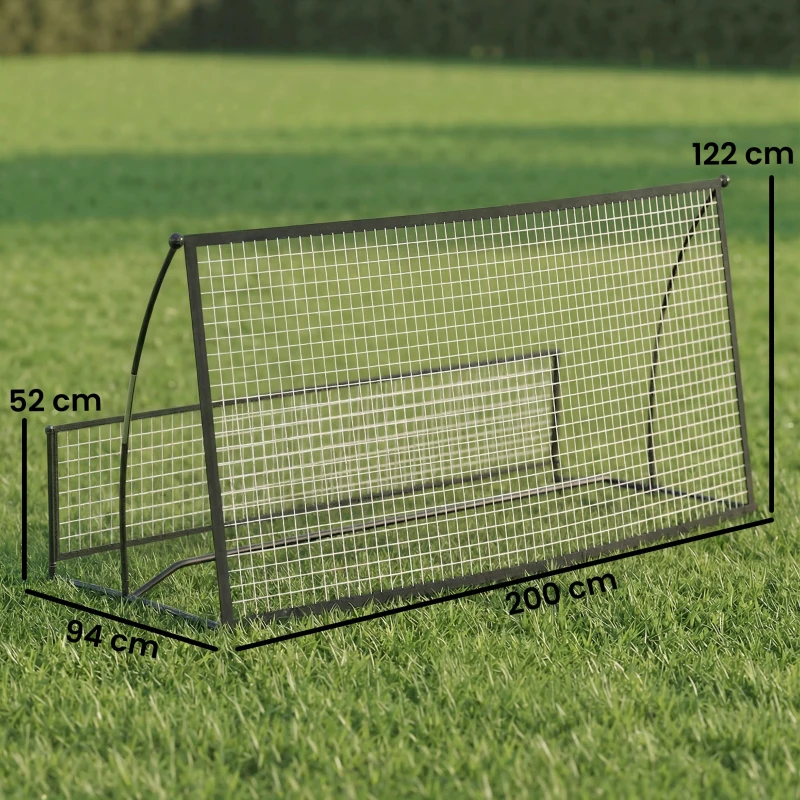 SPORTNOW Rete da Rimbalzo Portatile 2-in-1, Doppio Lato e Pieghevole