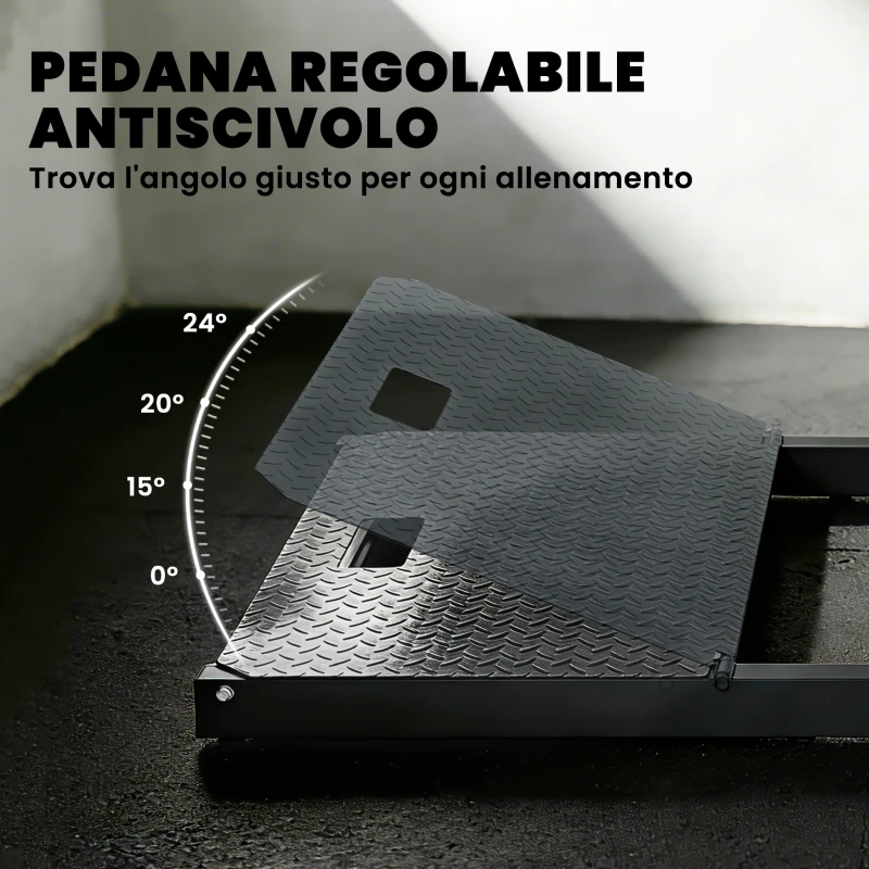 SPORTNOW Macchina per Hip Thrust con Pedana Regolabile, Capacità 270 kg e Porta Pesi, Rosso