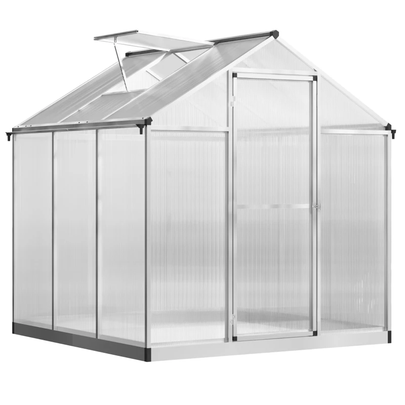 Outsunny 6 x 6ft Aluminium Frame Walk-In Greenhouse