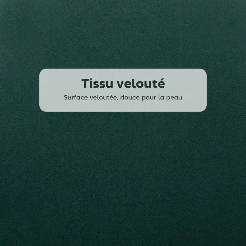 HOMCOM Lot de 2 tabourets de bar, chaises de bar avec dossier et repose-pieds, pieds en acier, 54 x 55 x 97 cm, vert foncé