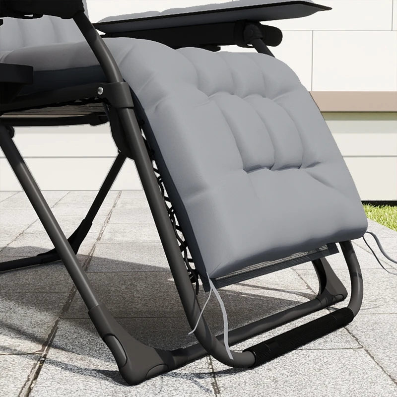 Outsunny Espreguiçadeira de Gravidade Zero Dobrável e Reclinável Ajustável com Apoios de Braços Apoio para Cabeça Cinza Claro