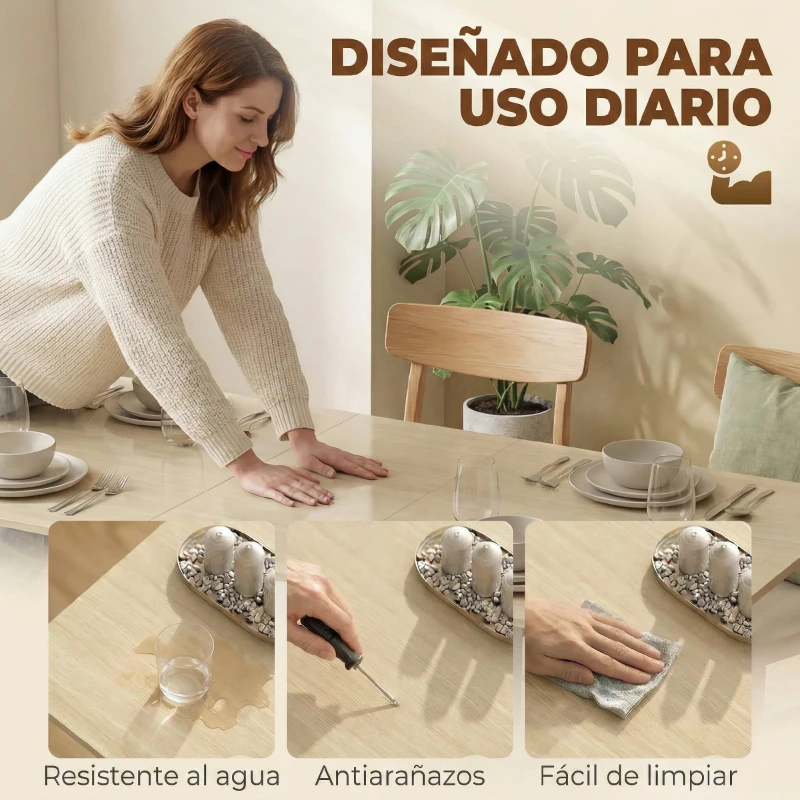 HOMCOM Mesa de Cocina Plegable para 6 Personas con Alas Abatibles Cajón Estantes Abiertos 168,2x85x73 cm Blanco