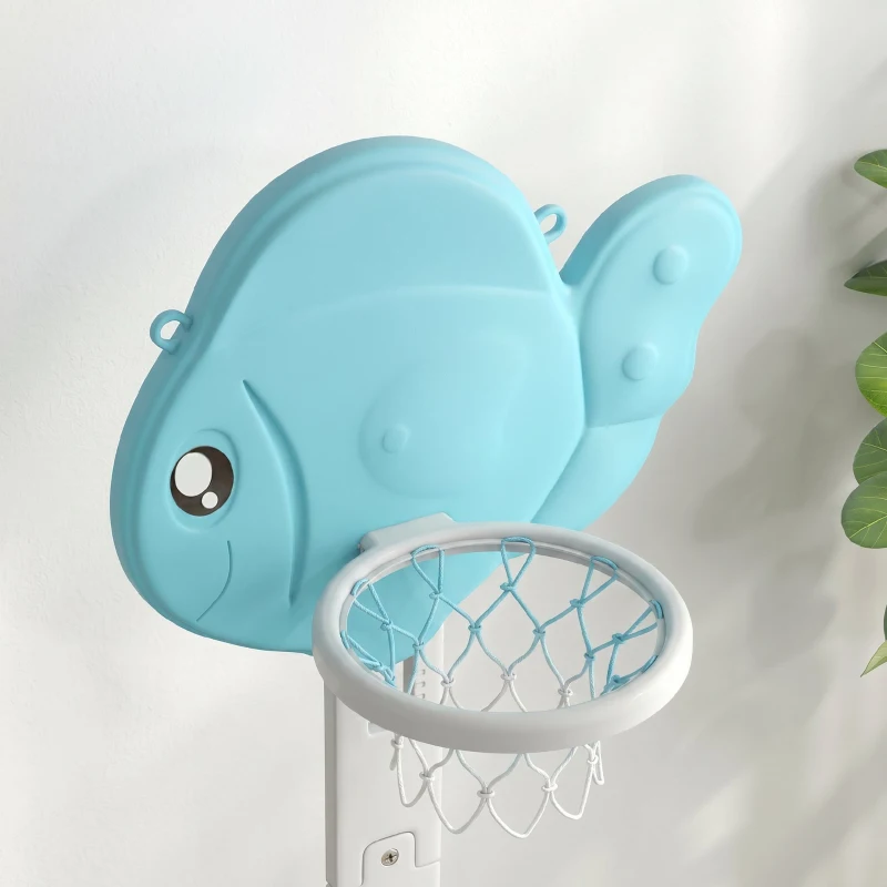 AIYAPLAY Coș de Baschet pentru Copii 5 în 1 cu Înălțime Reglabilă, Poartă de Fotbal și Golf, Vârsta 3-6 Ani