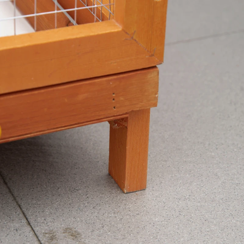 PawHut Cotet pentru Păsări Exterior din Lemn cu 2 Uși și Tava Extensibilă 68×63×165 cm