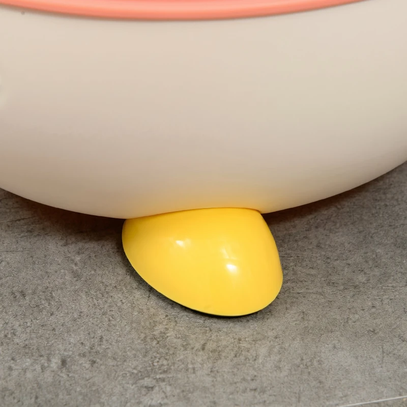 ZONEKIZ Oliță pentru Copii cu Spătar, Recipient Detașabil și Mânere, Vârsta 6 Luni-3 Ani, Roz