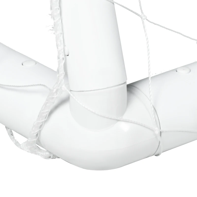 SPORTNOW Fußballtor, robustes Netz, Kunststoff-Rahmen, Heringe, 300L x 120B x 200H cm, Weiß