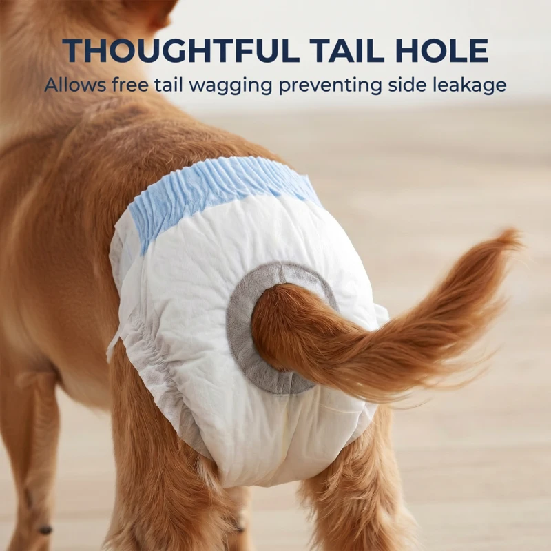 PawHut Disposable Dog Diapers Female Incontinence or Excitable Urination and Training 48 Pack, XS, 15-33 cm