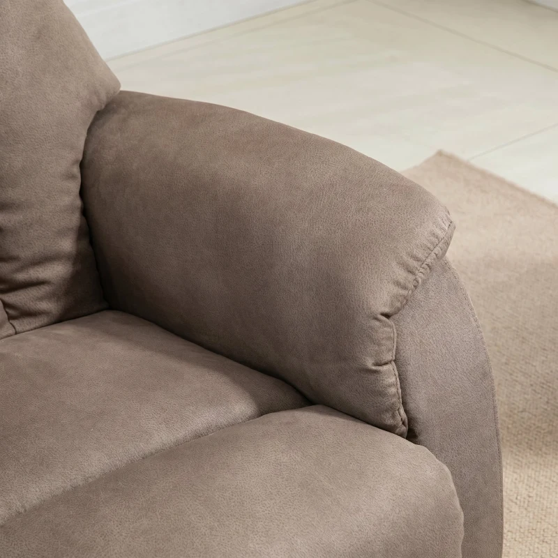 HOMCOM Fotoliu rabatabil cu sistem de ridicare 150° max, telecomandă și suport pentru picioare, 75x93x110 cm, maro