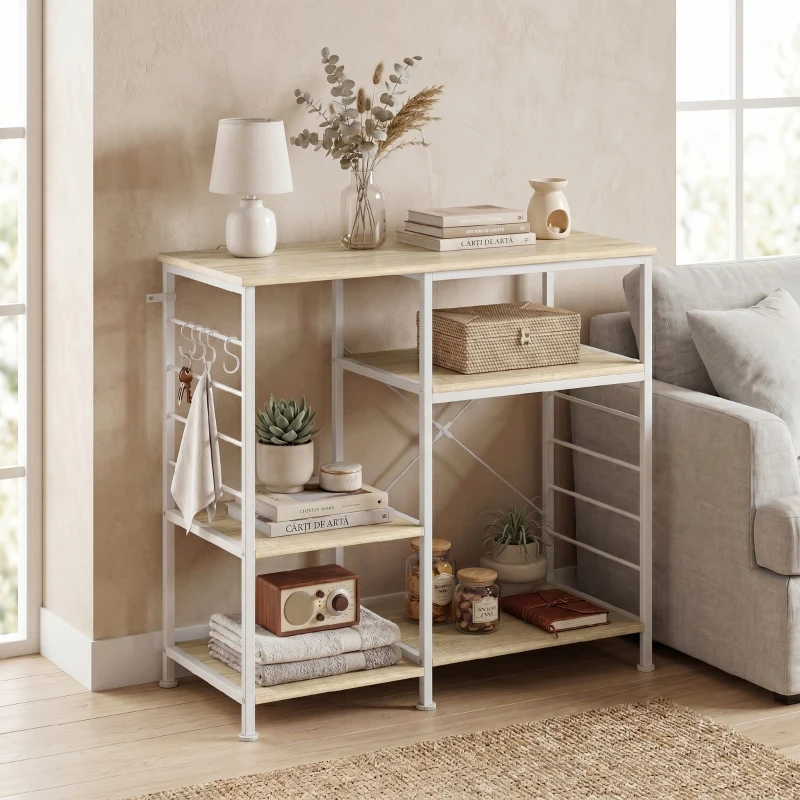 HOMCOM stație de cafea multifuncțională pentru depozitare