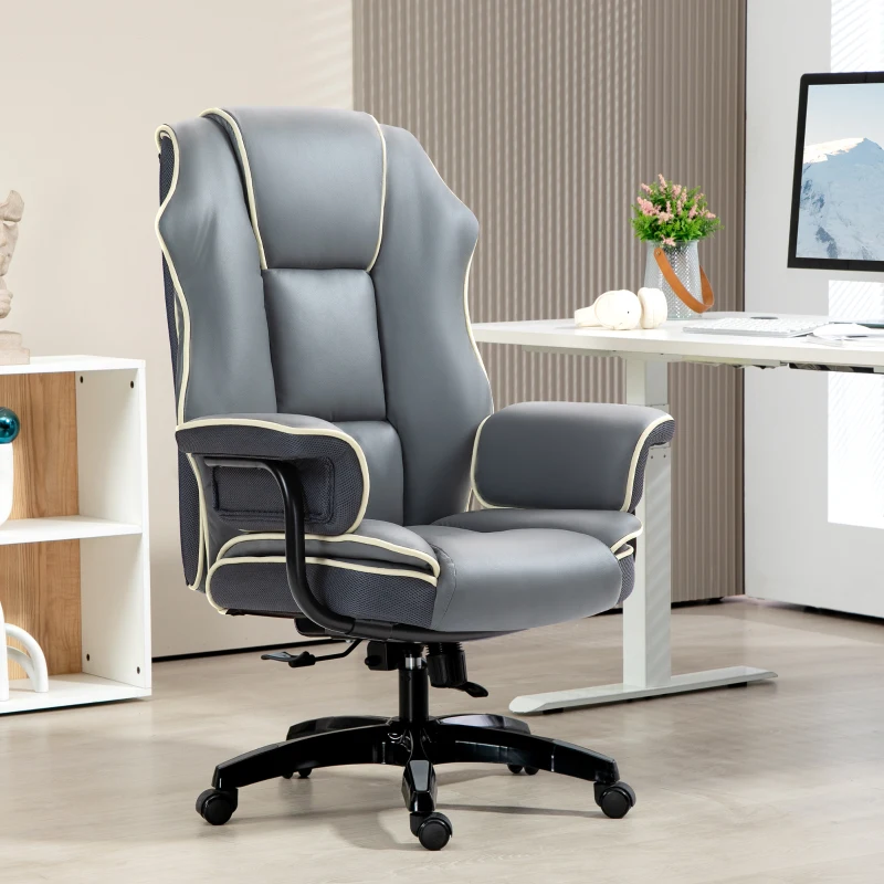Vinsetto Fauteuil de Bureau Gamer Chaise de bureau Ergonomique Hauteur réglable Dossier Bascule et Inclinable Pivotante à 360°