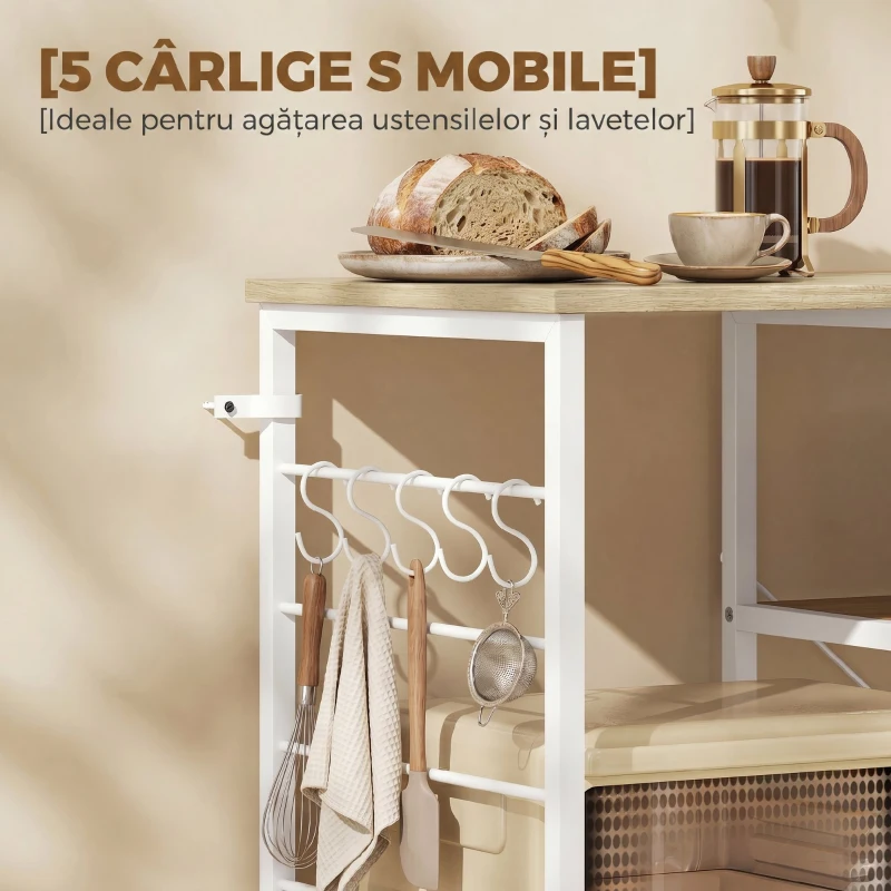 HOMCOM stație de cafea multifuncțională pentru depozitare