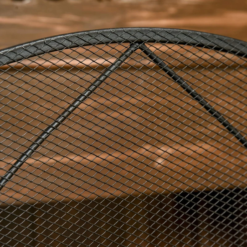 HOMCOM Ecran de protecție pentru șemineu, pliabil în 3 părți, din metal, 108x24x76 cm, negru