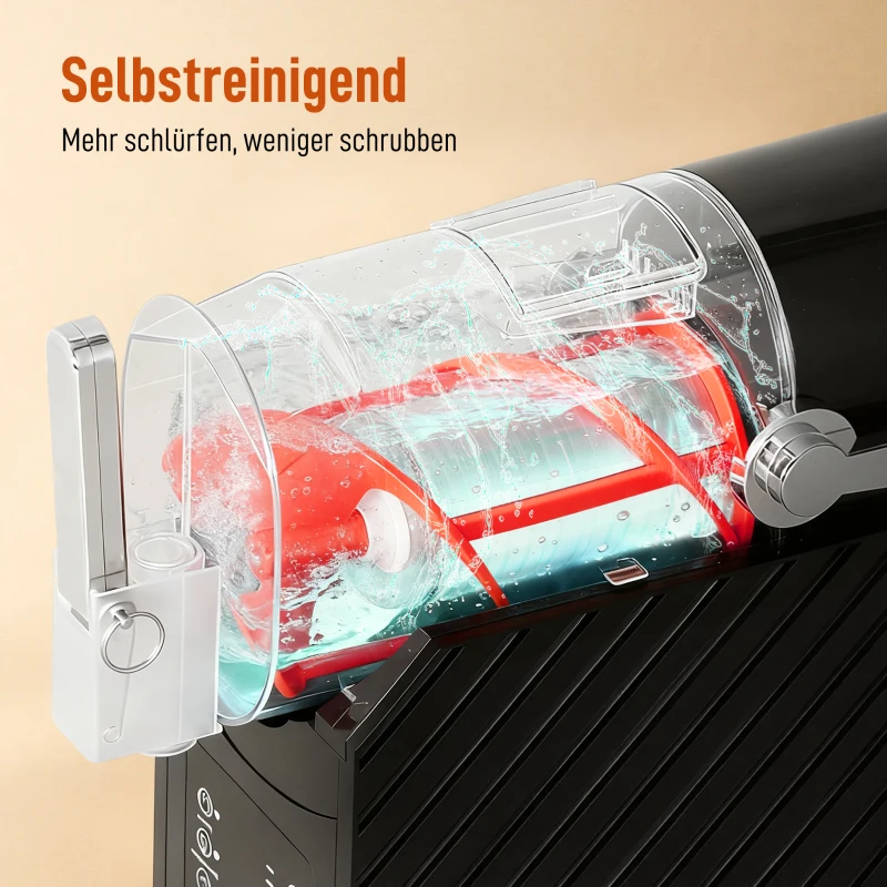 HOMCOM Slushy-Maschine, schnelle Kühlung, Rührfunktion, 2,4 L, Lichtfunktion, Schwarz