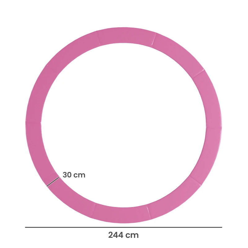 SPORTNOW Ersatz-Randabdeckung für Trampoline, wasserfest, reißfest, Ø244 cm, Rosa