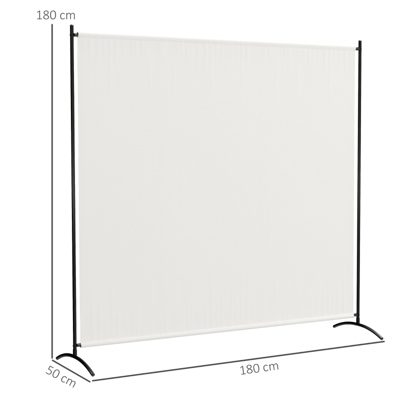 Outsunny Paravent Extérieur à Panneau Unique, Séparateur de Pièce de 180H cm avec Protection UV30+, Beige