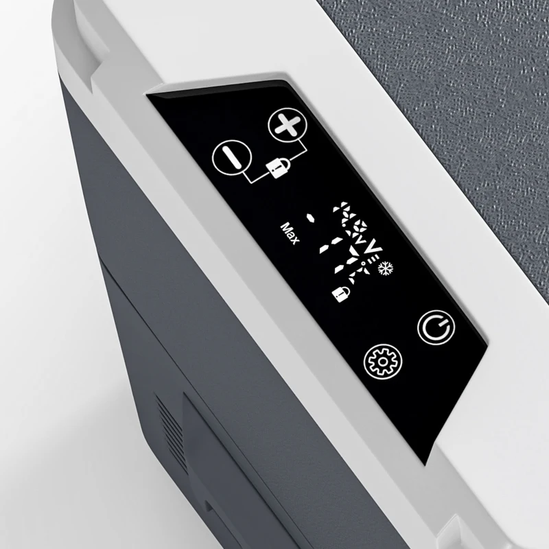 Outsunny Frigorífico Portátil Elétrico 25 L com Compressor Controlo por App Ecrã LED com Alça Modos ECO e MAX de -20℃ a +20℃ Cinza