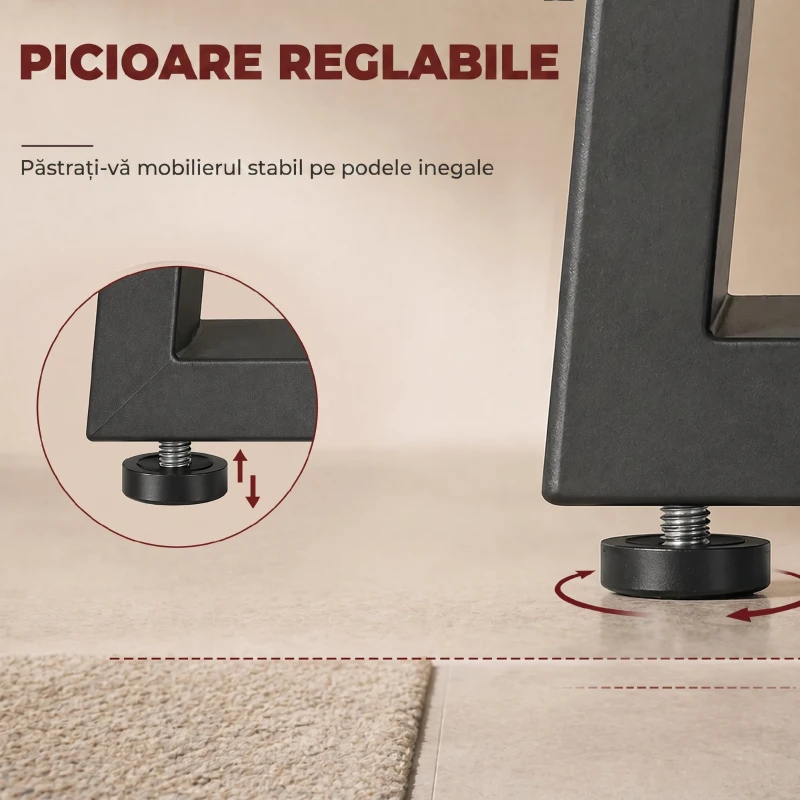 HOMCOM picioare fier suport metal bază