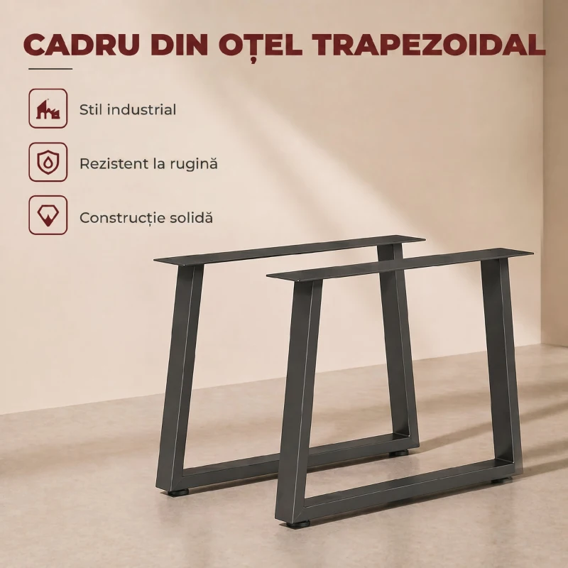 HOMCOM picioare fier suport metal bază