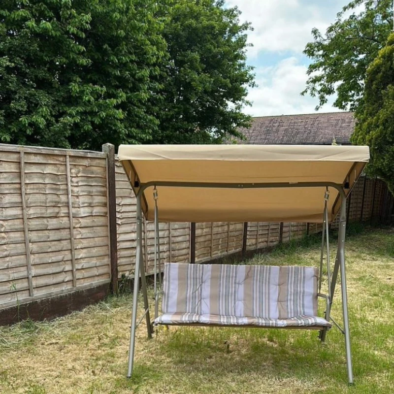 Outsunny Three-Seater Garden Swing Seat - Light Brown