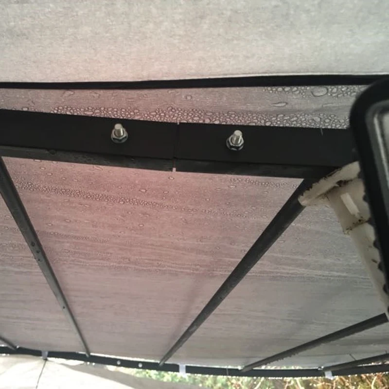 Outsunny 3x3m Metal Pergola with Canopy Garden Awning for Garden Parties, Grey