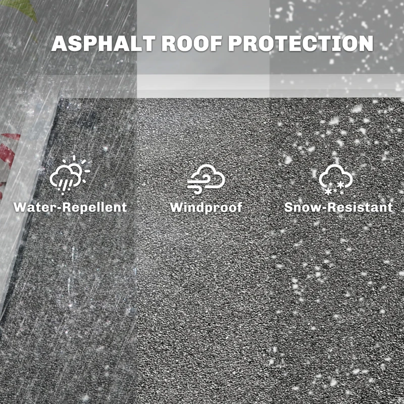 Outsunny Outdoor Storage Cabinet with Removable Shelves, Garden Tool Shed with Asphalt Roof, White and Black