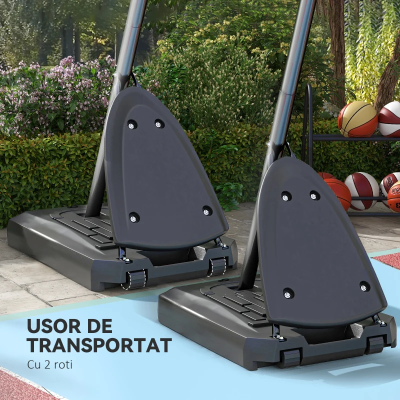 SportNow Cos Baschet Reglabil 2.4-2.9 m – Baza Stabila & Mobila