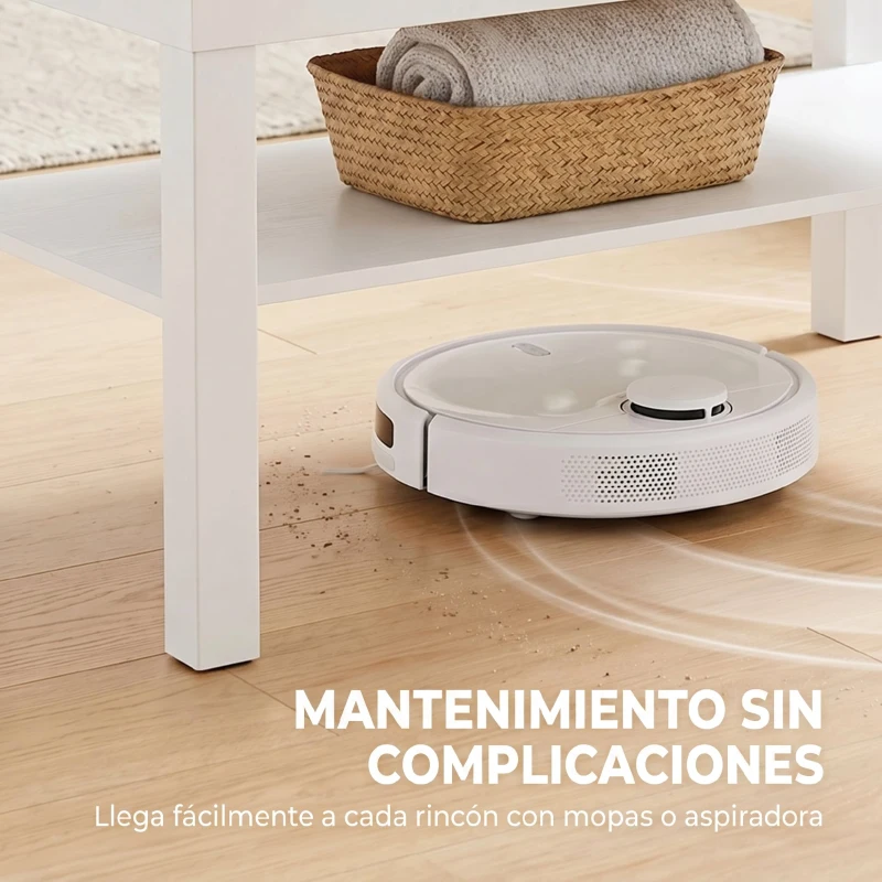 HOMCOM Mesa de Centro Mesa de Café para Salón con Estante Abierto Tablero Grueso para Salón Oficina 90x45x44,5 cm Blanco